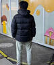 骆驼羽绒服防泼水鸭绒男女加厚户外防寒冬季面包服 黑色 男女同款,7674B 2XL 实拍图