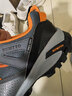 悍途（HUMTTO）透气登山鞋低帮防滑耐磨爬山鞋四季网面新款舒适减震户外徒步鞋 深灰/桔色609-男 42 实拍图