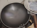 京严炒锅铁锅家用炒菜锅不粘锅章丘手工锻打无涂层精铁锅燃气灶明火用 30CM炒锅+盖子+铲子【已开锅】 30cm 健康无涂层｜纯手工锻打 实拍图