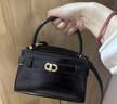 CHARLES&KEITH鳄鱼纹凯莉包手提斜挎婚包包女包生日礼物新年礼物CK2-50270880-1 Black黑色 S 实拍图