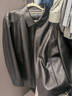 杉杉【头层绵羊皮】新年皮衣男四季款商务休闲上衣翻领真皮夹克外套男 黑色(翻领款)-拍大一码 2XL 185/100A(54) 实拍图