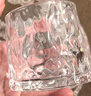 宝石纹玻璃杯INS风高颜值洋酒杯透明家用加厚鸡尾酒调酒啤酒杯子 【底部凸起 】桌面旋转威士忌酒杯200ml*1 实拍图