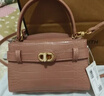CHARLES&KEITH鳄鱼纹凯莉包手提斜挎婚包包女包生日礼物新年礼物CK2-50270880-1 BLUSH浅红色 S 实拍图