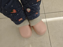 朴西冬季防水可拆卸棉拖鞋女士保暖室内厚底防滑可外穿 浅粉 38-39 实拍图
