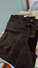 优衣库合作款/女装灯芯绒廓形长裤/弯刀镰刀裤子479663 38 深褐色 L /160/72A 实拍图