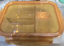 京东京造高硼硅耐热可微波分格保鲜盒学生上班族便当盒三分格1040mL琥珀色 实拍图