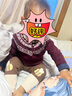 乖奇熊【撞色拼接打底裤】秋冬季外出休闲裤男女宝宝可爱长裤子婴儿秋裤 咖色（加绒） 80 实拍图