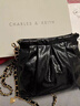 CHARLES&KEITH子母链条大容量流浪包托特包单肩斜挎包女包新年礼物CK2-40671449 【L号】Black黑色 L 实拍图