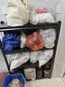 家用货架阳台置物架落地多层收纳架行李箱下空式储物架铁架子 三层高80cm【黑色加厚款】 长40cm*宽30cm 实拍图