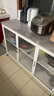 帅仕（shuaishi）厨房置物架落地岩板餐边收纳柜橱柜微波炉烤箱锅具储物架碗柜用具 【免钉安装】白3层120长45深-可调高丨特厚强承重 实拍图
