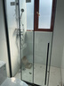 九牧（JOMOO）【定制】浴室玻璃隔断一字卫生间厕所干湿分离移门淋浴房浴屏E19 雅黑光玻 【阻尼缓冲】1.2-1.29（高1.9m） 实拍图