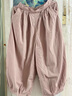 MUJI IDEE 女式平纹灯笼裤裤子女款夏季款女装纯棉宽松 长裤GA54CC5S 烟熏粉色 L （165/72A） 实拍图