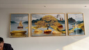 Sixpoetry 客厅装饰画现代简约沙发背景墙壁画轻奢三联晶瓷画大气高档挂画 福禄纳财（铝合金外框） 晶瓷画左右60*80+中间120*80亮面 实拍图