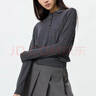优衣库女装精纺美利奴羊毛POLO领针织衫/通勤478333 07 青灰色 M /160/84A 实拍图