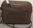 MICHAEL KORS礼物轻奢MK女包JET SET TRAVEL斜挎贝壳包中号深棕/橡果棕 实拍图