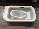十月结晶婴儿洗澡盆新生儿大号可折叠宝宝无线数显浴盆+浴架月魄灰 实拍图