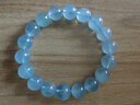 石玥珠宝精品11-12mm海蓝宝石手串本命年转运珠天然水晶手链男女士款礼物 实拍图