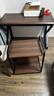 姗姗木艺主机托架电脑打印机置物架落地多层架子可移动办公室收纳架 实拍图