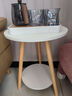 全品屋小圆桌茶几家用客厅简易沙发边几北欧卧室床头边桌迷你阳台小桌子 【推荐】双层暖白色40*40*50 加粗桌腿 加大承重 实拍图