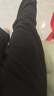 啄木鸟（TUCANO）休闲裤男冬季加绒保暖宽松时尚运动直筒长裤子男 黑色【加绒】L 实拍图
