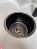 摩恩阳光系列圆形水槽吧台小水槽迷你洗碗槽304不锈钢纳米洗菜盆洗碗池 黑色-方形龙头 360x360mm 实拍图