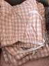 美标情侣睡衣女长袖纯棉春秋三层棉纱全棉外穿格子新年家居服套装冬 318女士浅粉红 2XL 实拍图