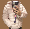 优衣库童装男女童PUFFTECH空气棉服可机洗连帽外套排骨棉服478123 10 水粉色 150 实拍图