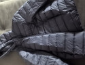 雅鹿羽绒服女士轻薄秋羽绒连帽简约纯色修身保暖短款外套 雾蓝 170  实拍图
