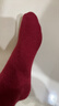 猫人3双骐骥红35%羊毛袜子女士中筒毛圈袜本命年马年鸿运保暖月子袜 实拍图