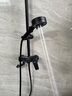 四季沐歌（MICOE）黑色增压淋浴花洒喷头套装 浴室淋浴头花洒手持花洒三件套HS125 实拍图