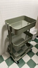 宜家（IKEA）拉斯克家居小推车三层置物架移动茶水桌客厅咖啡桌厨房储物收纳架 【升级款】灰绿色大号 35*45*77cm 实拍图