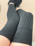 TEEIS德国护膝保暖老寒腿男女士专用中老年人膝盖腿套关节炎加长厚羊毛 绵羊毛加长保暖护膝 均码丨80-180斤通用 丨两只装 实拍图