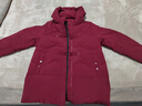 雅鹿羽绒服女可脱卸帽秋冬新款中年老年50岁奶奶羽绒冬装XWJ 酒红 XL 170（建议85-110斤） 实拍图
