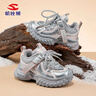 哈比熊（HOBIBEAR）童鞋加绒保暖儿童棉鞋冬季轻便男女童运动休闲鞋441021银色36码 实拍图