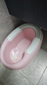 世纪宝贝（babyhood）婴儿洗屁屁神器 宝宝坐浴盆洗屁股盆 儿童洗PP盆加厚PVC垫 130粉 实拍图