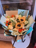 艾斯维娜鲜花速递向日葵混搭花束生日礼物全国同城配送 向日葵香槟韩式花束 实拍图
