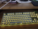 前行者V3 104键有线键盘鼠标套装静音轻薄机械手感男女生高颜值办公薄膜键盘笔记本台式电脑外设 复古绿 实拍图