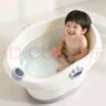 世纪宝贝（babyhood）Baby熊浴桶 儿童泡澡桶家用加厚全身可坐婴儿游泳桶 加大宝宝浴盆 实拍图