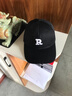 【热巴同款】加大棒球帽帽子男女大头围显脸小春夏字母百搭棒球帽 刺绣款-黑色 实拍图