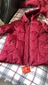 鸭鸭（YAYA）冬装中长款大码羽绒服女老太太老人衣服妈妈加厚外套 DYO66B0360-紫红 3XL 建议130-150斤 实拍图