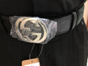 GUCCI 古驰 GUCCI腰带 男士经典双G压纹商务休闲时尚皮带腰带新年礼物 黑色 411924 CWC1N 1000 90(建议腰围86-94CM) 实拍图