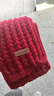 百搭韩版针织毛线红色围巾女2024圣诞冬季高级感新年礼物情侣围脖 针织围巾-酒红色-1个装-保暖 1 实拍图