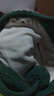 柠檬宝宝儿童帽子男女童毛线护耳帽子围巾手套保暖防风 抹茶牛奶绿48 实拍图
