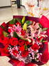 浪漫季节鲜花速递同城配送红玫瑰花束表白女友生日礼物结婚纪念日全国花店 19朵红玫瑰+6朵粉百合 今日达-【可预约送花时间】 实拍图