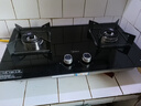 美的（Midea）【天然气】燃气灶双灶家用5.0KW大火力黑晶宽面板台嵌两用双灶 Q330 实拍图