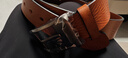 京东京造针扣男士皮带 真皮牛皮腰带自动扣生日新年礼物新款自营 120cm棕 实拍图