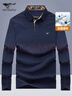 七匹狼长袖T恤男士秋季POLO上衣翻领打底衫5A抗菌体恤衫衣服男装服饰 实拍图