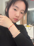 QMXD本命年红绳女钱币招财手链脚链去霉运转运手绳手工编织送闺蜜礼物 小钱串喜乐红【脚链】 实拍图