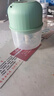 绞肉机小型打蒜器家用绞蒜切蒜器多功能辅食料理机电动蒜泥神器蒜蓉机自动切菜机压蒜器 浅绿色- 0.26L （升级大电机） 实拍图