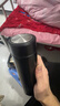 京东物流 智能显温304不锈钢保温杯商务办公直身水杯便携泡茶杯 黑色  无温显480ml 实拍图